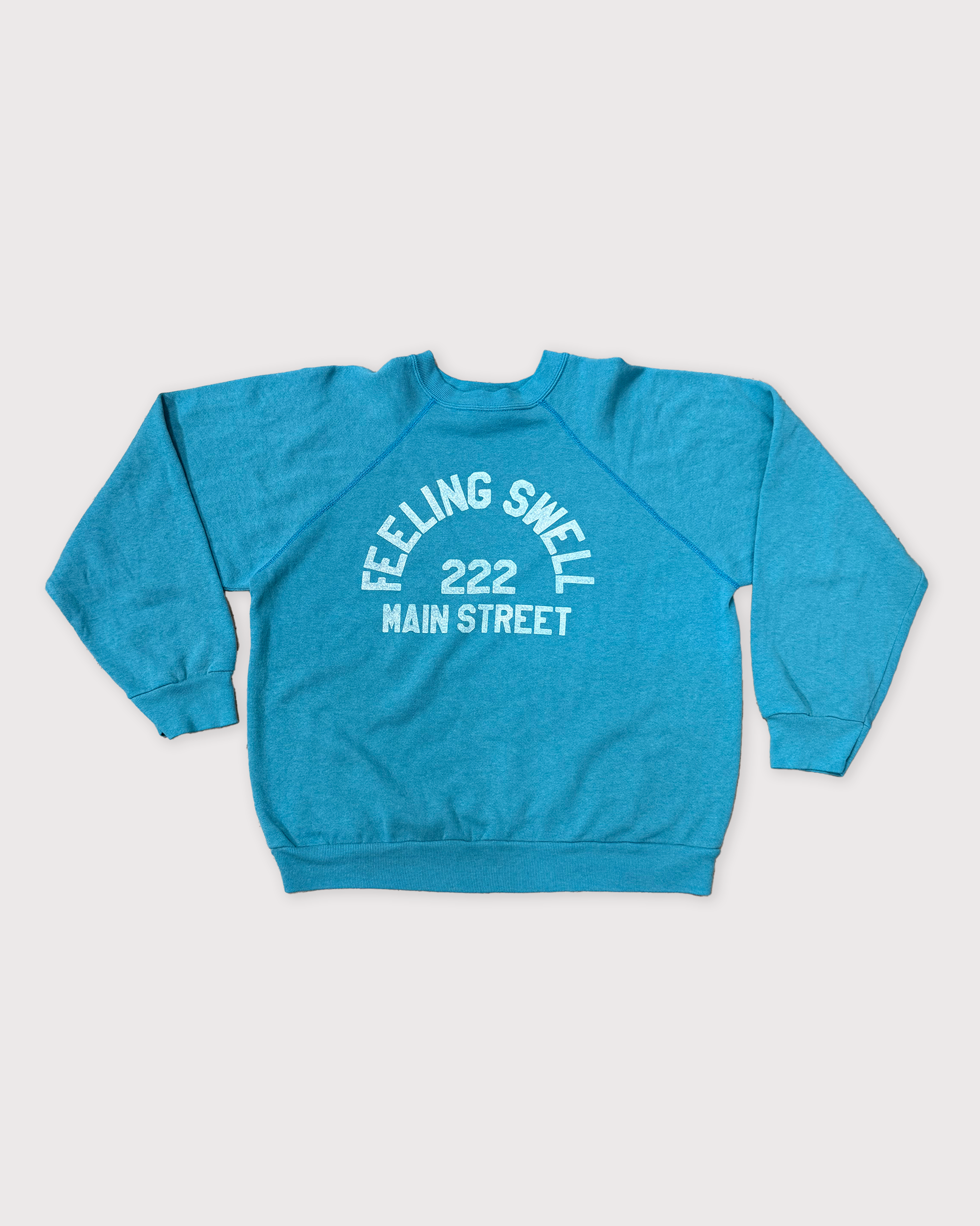 Vintage Main St. Crewneck - Aqua