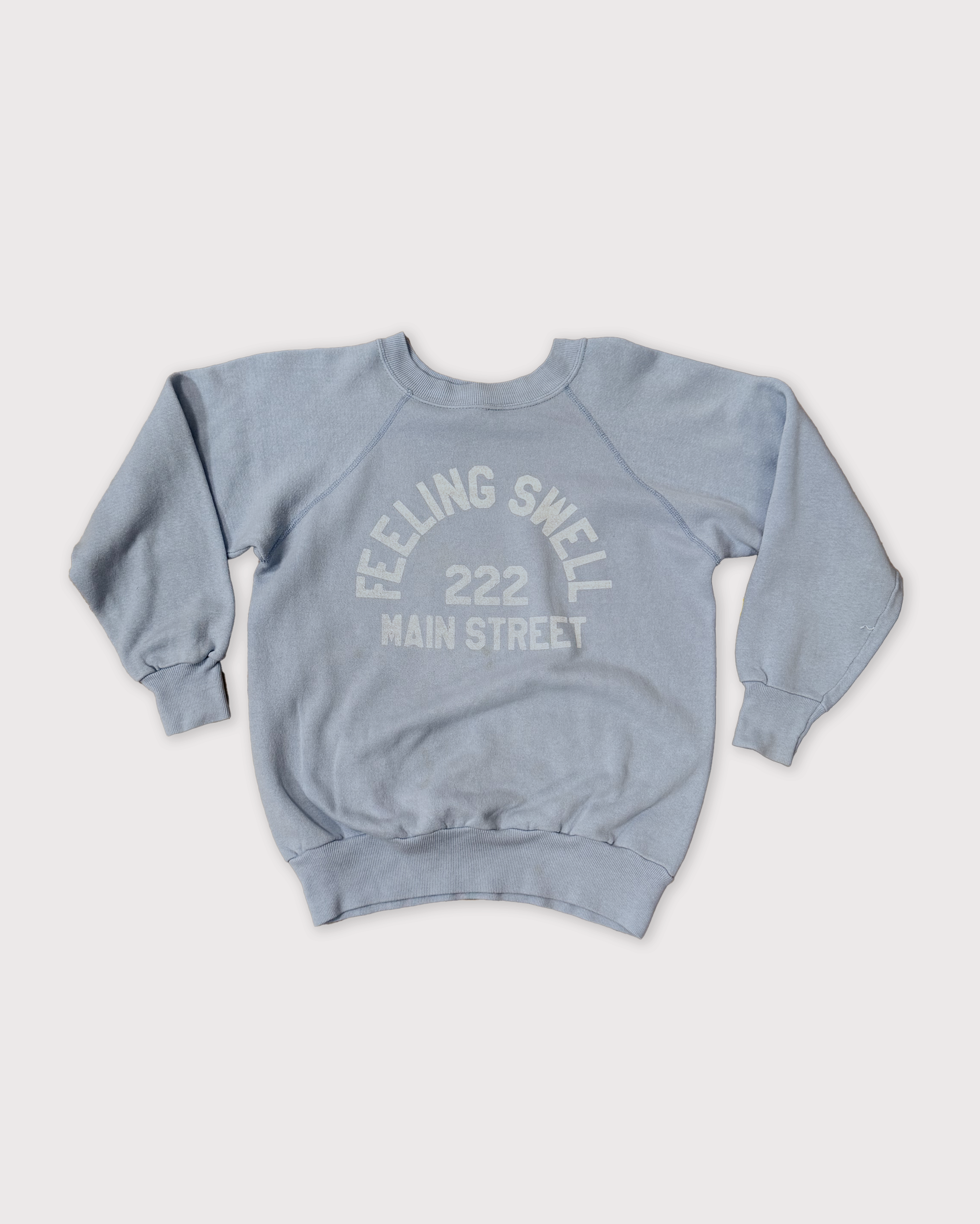 Vintage Main St. Crewneck - Baby Blue