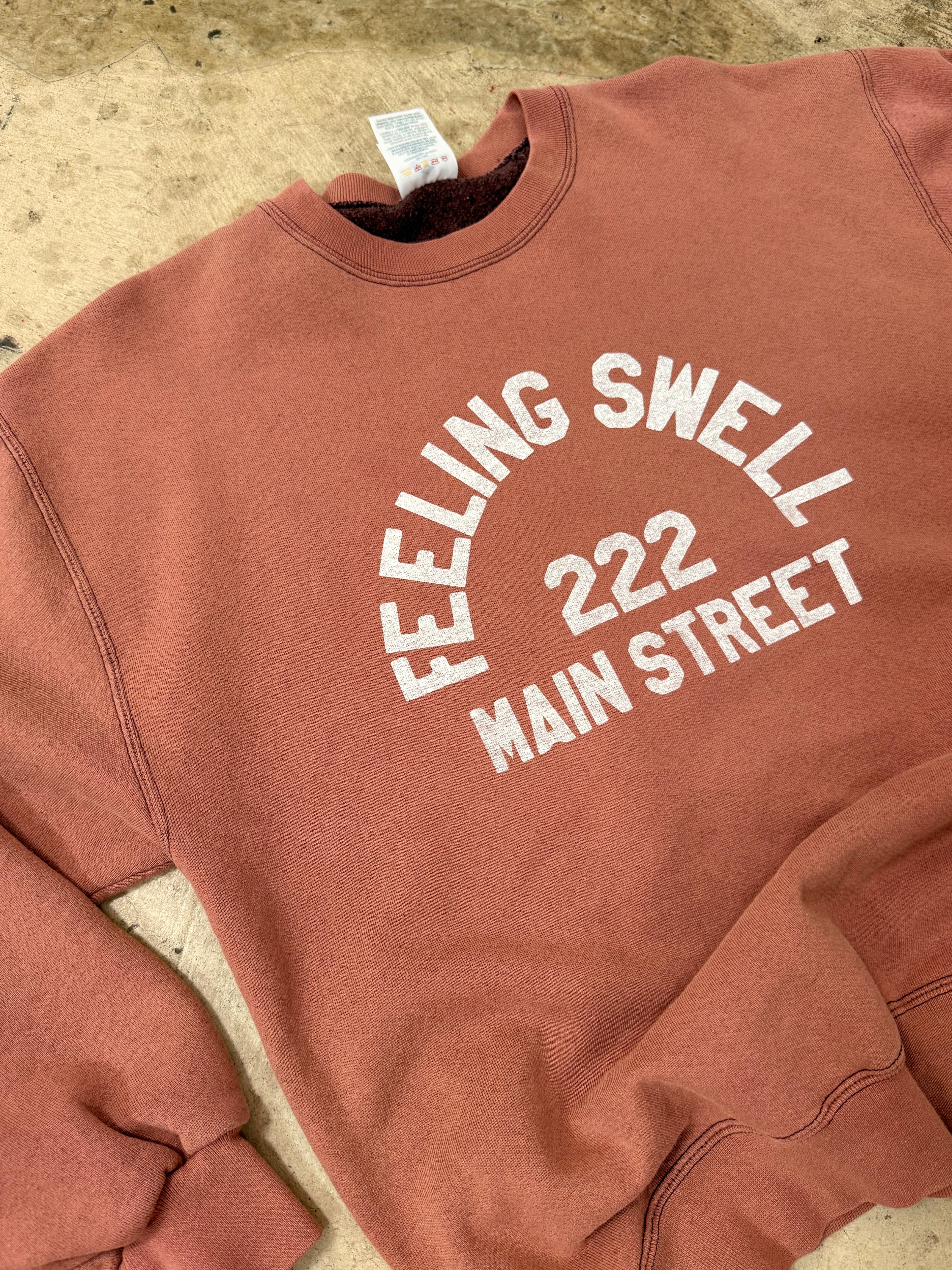 Second Hand Main St. Crewneck - Brick