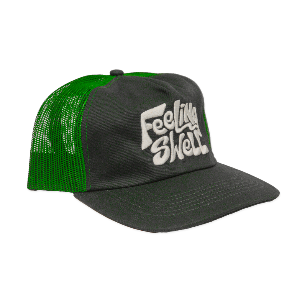 Feeling Swell Logo Canvas Trucker - Green