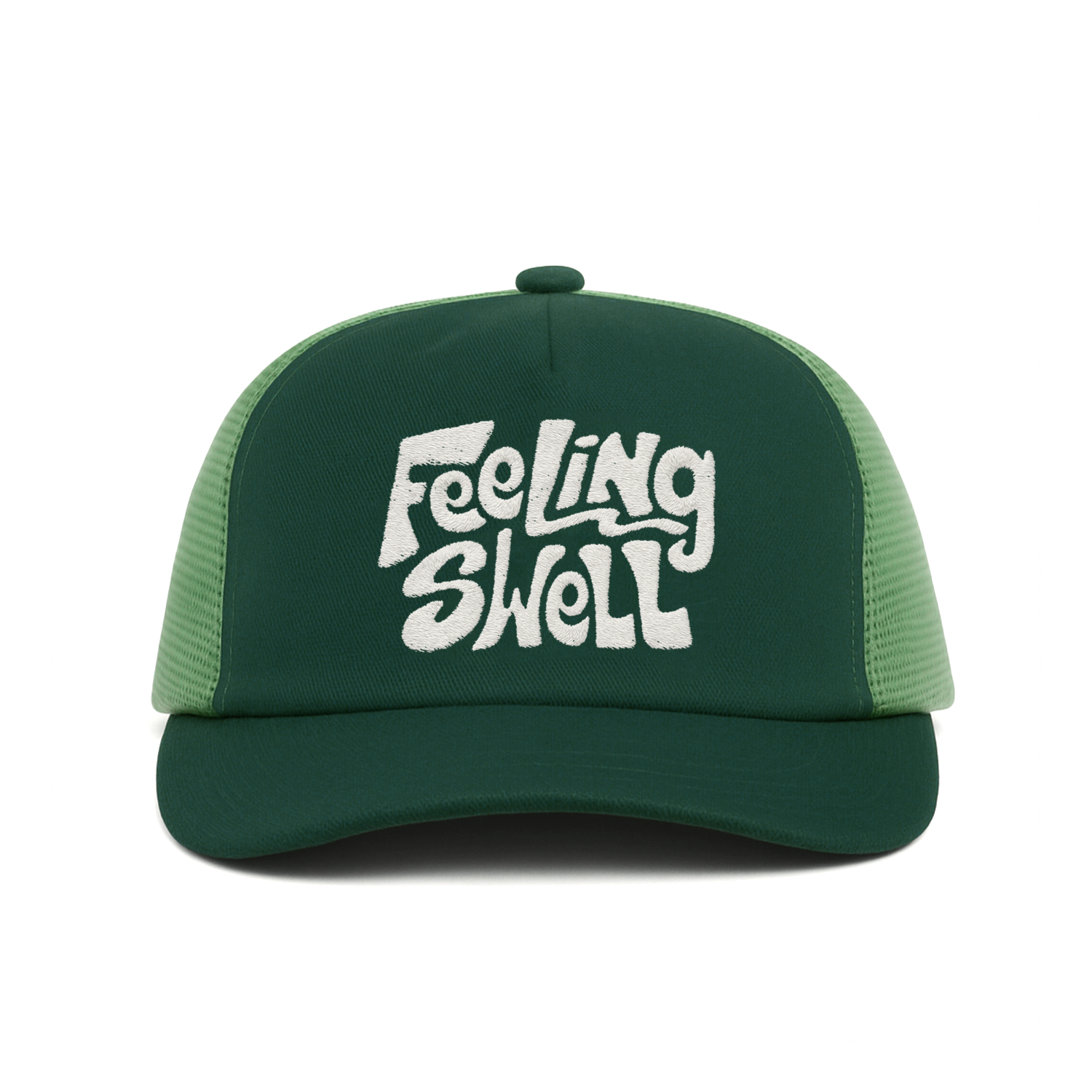 Feeling Swell Logo Canvas Trucker - Green