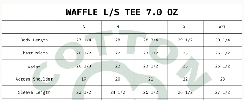 Waffle Knit Long Sleeve